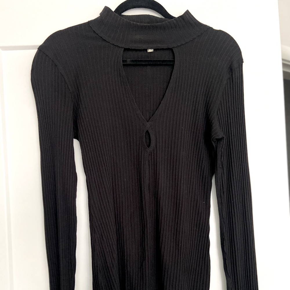 Free people choker long sleeve top